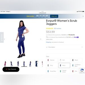 FIT scrubs navy blue women’s jogger pants